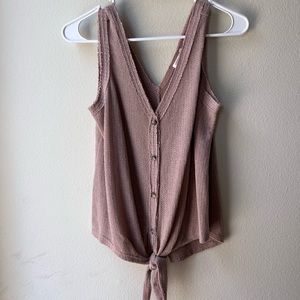 Sienna Sky button down tank with tie